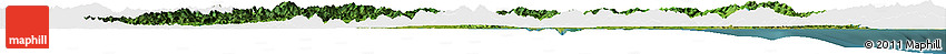 Satellite Horizon Map of Kangwon, single color outside
