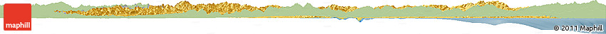 Savanna Style Horizon Map of Kangwon, single color outside