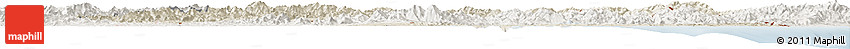 Shaded Relief Horizon Map of Kangwon, lighten