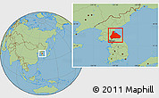 Savanna Style Location Map of Kangwon