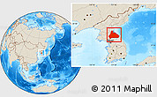 Shaded Relief Location Map of Kangwon