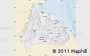 Classic Style Map of Kangwon, single color outside