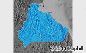 Political Map of Kangwon, darken, desaturated