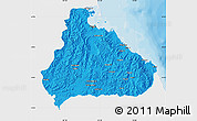 Political Map of Kangwon, single color outside