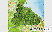 Satellite Map of Kangwon, physical outside