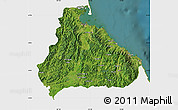 Satellite Map of Kangwon, single color outside