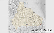 Shaded Relief Map of Kangwon, desaturated