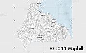 Silver Style Map of Kangwon, single color outside