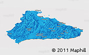Political Panoramic Map of Kangwon, cropped outside
