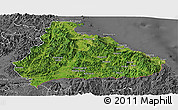 Satellite Panoramic Map of Kangwon, desaturated