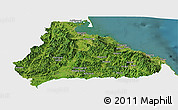 Satellite Panoramic Map of Kangwon, single color outside