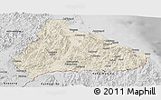 Shaded Relief Panoramic Map of Kangwon, desaturated