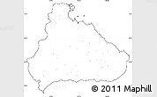 Blank Simple Map of Kangwon, cropped outside, no labels