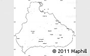 Blank Simple Map of Kangwon, cropped outside