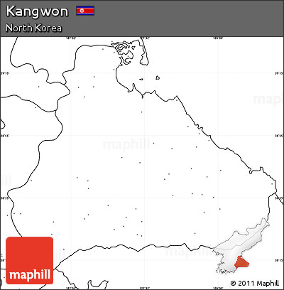 Blank Simple Map of Kangwon, no labels