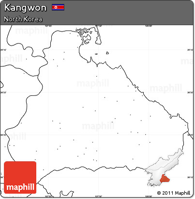Blank Simple Map of Kangwon, no labels