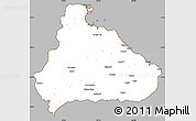 Gray Simple Map of Kangwon, cropped outside