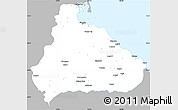 Gray Simple Map of Kangwon, single color outside