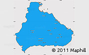 Political Simple Map of Kangwon, cropped outside