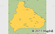 Savanna Style Simple Map of Kangwon, cropped outside