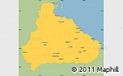 Savanna Style Simple Map of Kangwon, single color outside