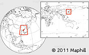 Blank Location Map of North Korea, within the entire continent