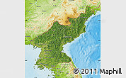 Satellite Map of North Korea, physical outside