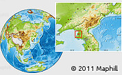 Physical Location Map of Nampo, within the entire country