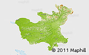 Physical 3D Map of North Hwanghae, single color outside