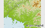 Physical Map of North Pyongan