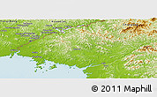 Physical Panoramic Map of North Pyongan