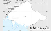 Silver Style Simple Map of North Pyongan