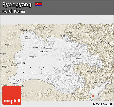 Classic Style 3D Map of Pyongyang
