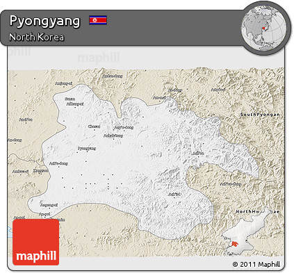Classic Style 3D Map of Pyongyang