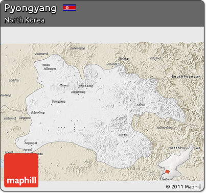 Classic Style 3D Map of Pyongyang