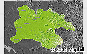 Physical 3D Map of Pyongyang, darken, desaturated