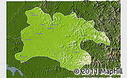 Physical 3D Map of Pyongyang, darken
