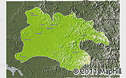 Physical 3D Map of Pyongyang, darken, semi-desaturated