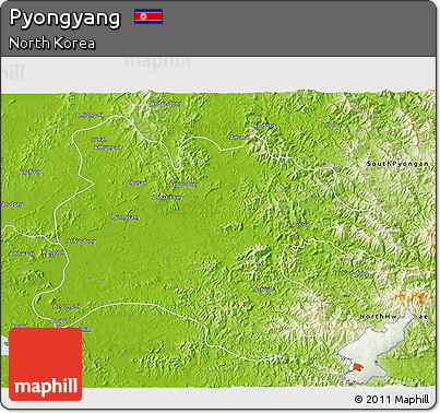 Physical 3D Map of Pyongyang