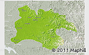 Physical 3D Map of Pyongyang, lighten, semi-desaturated