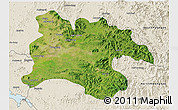 Satellite 3D Map of Pyongyang, shaded relief outside