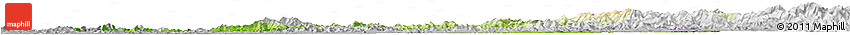 Physical Horizon Map of Pyongyang, lighten, desaturated