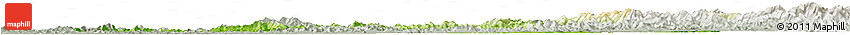 Physical Horizon Map of Pyongyang, lighten, semi-desaturated