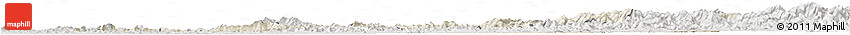 Shaded Relief Horizon Map of Pyongyang, lighten, semi-desaturated