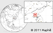 Blank Location Map of Pyongyang, within the entire country