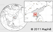 Blank Location Map of Pyongyang, highlighted country, within the entire country