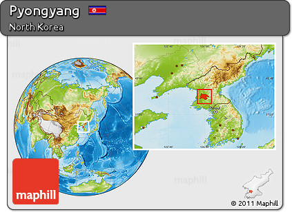 Physical Location Map of Pyongyang