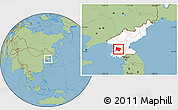 Savanna Style Location Map of Pyongyang, highlighted country, within the entire country