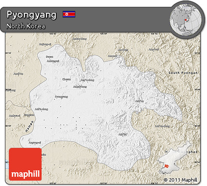 Classic Style Map of Pyongyang