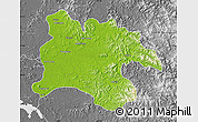 Physical Map of Pyongyang, desaturated